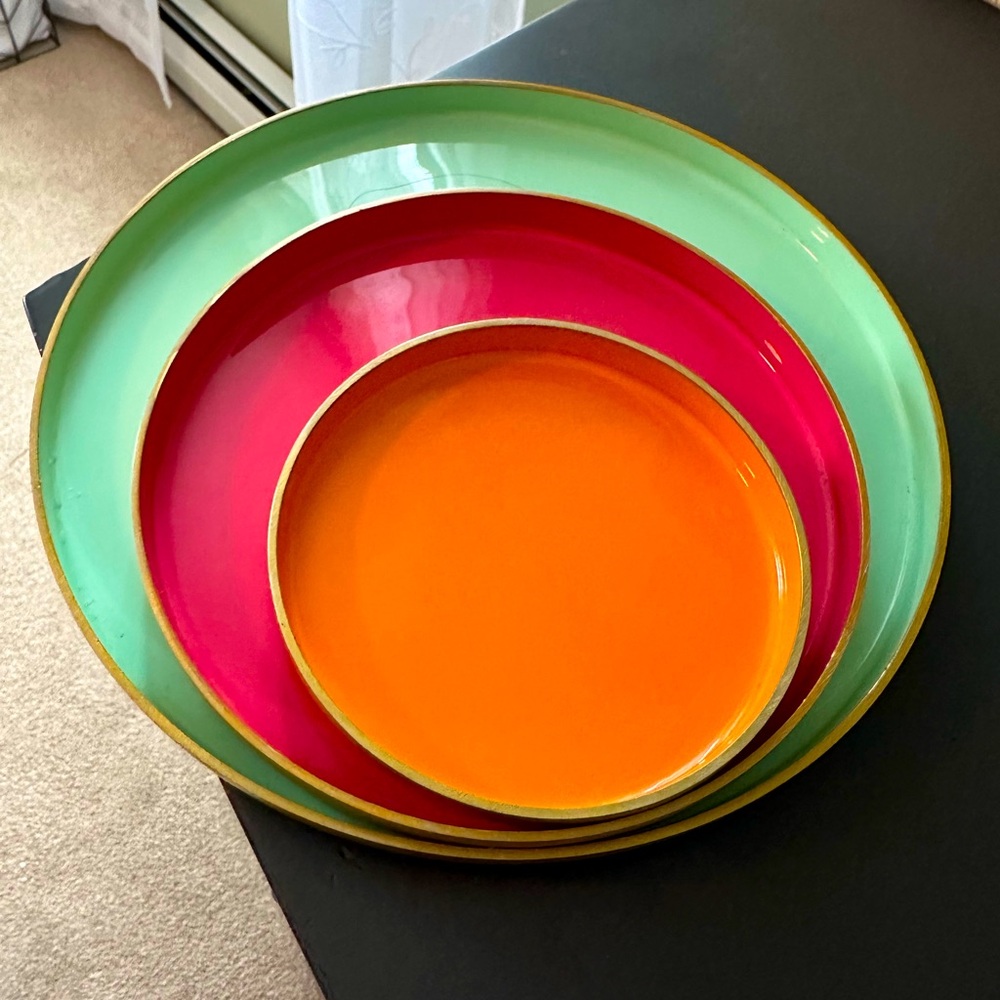 Colorful Nested Storage Trays
